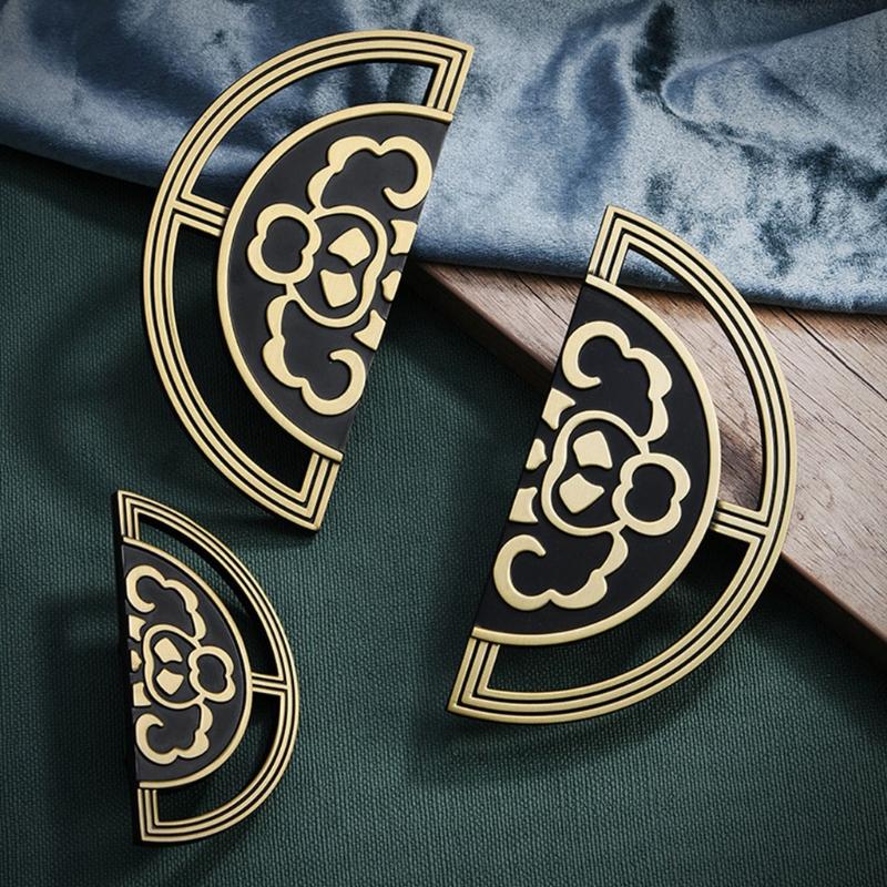 Zinc Alloy Drawer Pulls Chinese retro Dresser Wardrobe Knobs Kitchen Cupboard Drawer Handles Furniture Handle Hardware