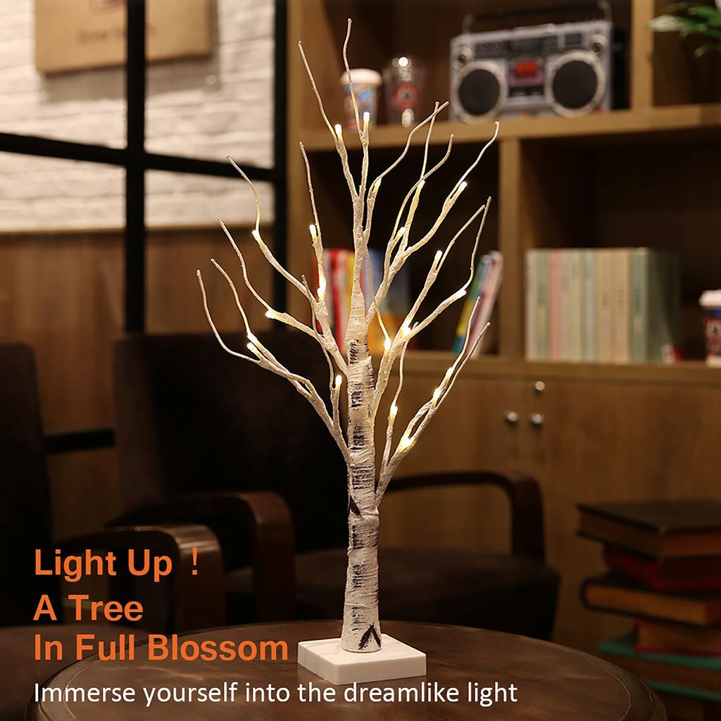 Light Tree Natural Texture Pre-installed Warm LED Lights Home Decoration