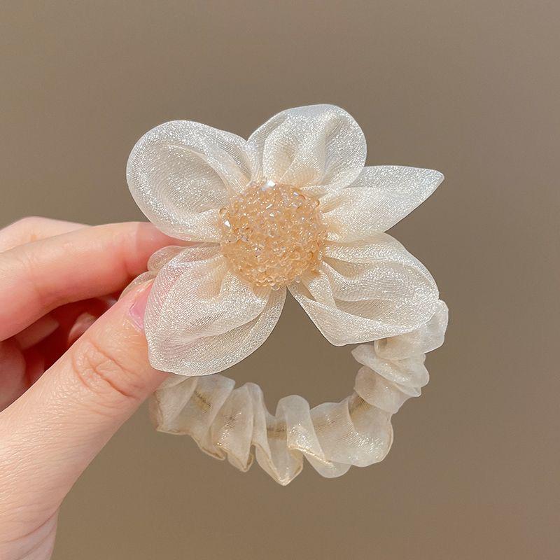 Rhinestone Pearl Elegant Large Hair Tie for Ponytails and Buns