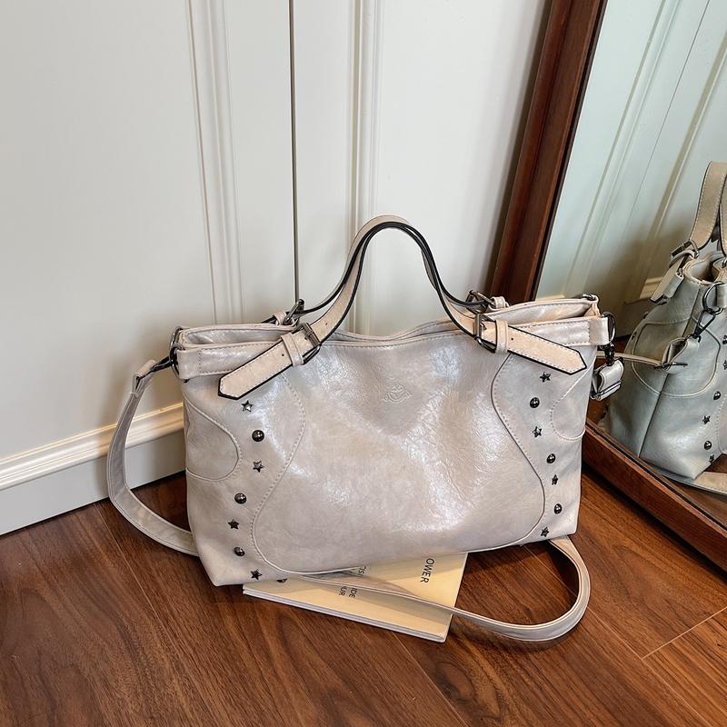 Large Capacity Pu Leather Messenger Bag Top Brand Women's Bag Black Handbag Fashion Simple Travel Shoulder Bag Lady Tote Coffee