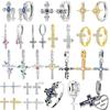 Original 925 Silver Charms Cross Bible Heart Zircon Earrings Beads Pendant Bracelets Necklaces Womens DIY Jewelry Gift
