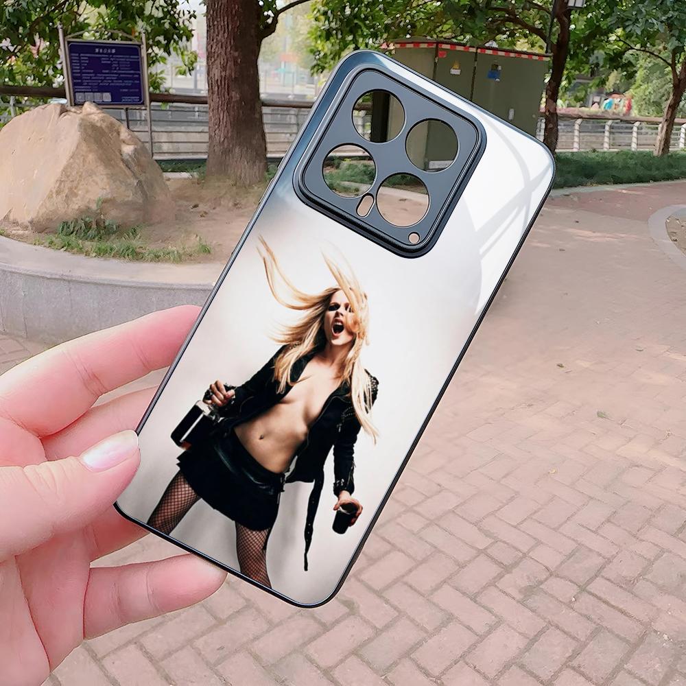 

Чехол для телефона с певицей Аврил Лавин для Xiaomi Redmi Note 14 13 12 14c 13c 13x A5 A3 A2 Pro plus стеклянная крышка Redmi Note 13 4G