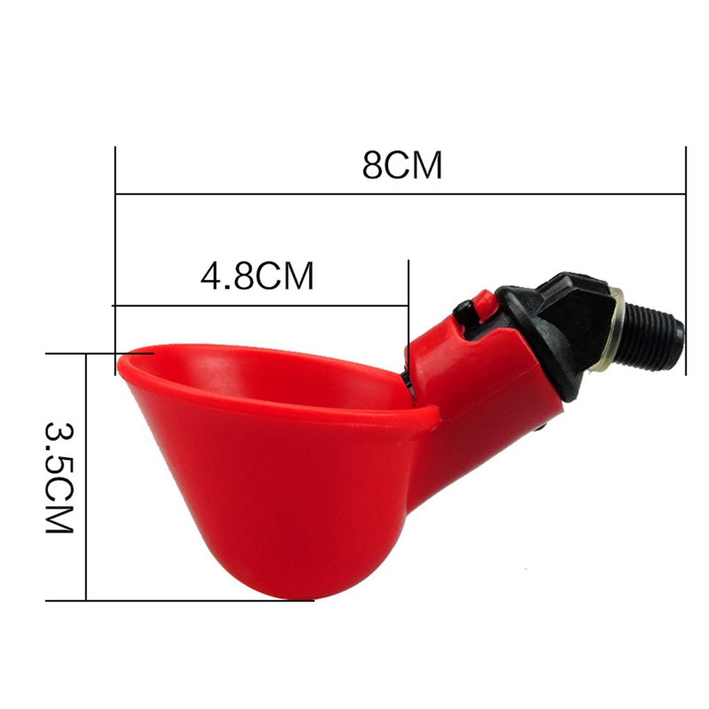 ABWR-Automatic Filling Poultry Waterer Cups For Auto Watering Drinker System For Chickens, Ducks, Geese, Turkeys Etc. 6Pcs