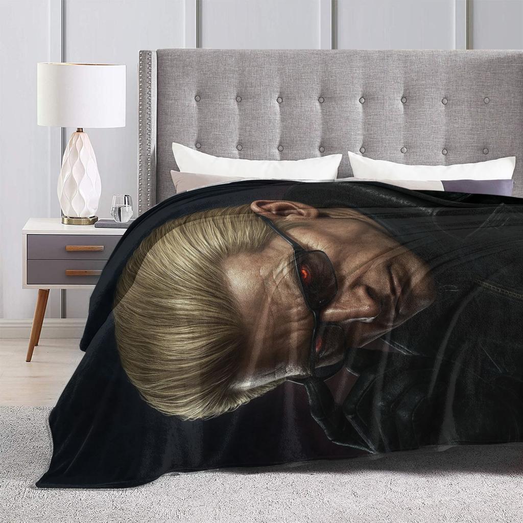 Y2K Albert Wesker Deky Super Měkký Flanel Pohodlná Přehozová Deka Lze Prát v Pračce