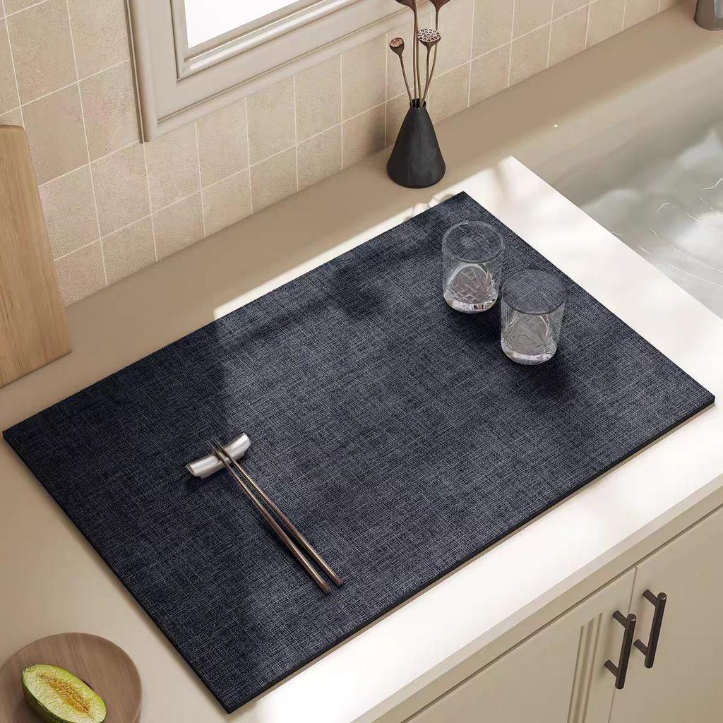 Xiaomi Square simple tableware mat tabletop absorbent mat diatom mud non-slip tabletop mat tableware drain pad washing machine mat