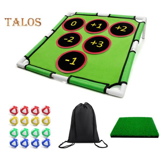 Sada na hraní golfu na zahradě s 16 golfovými míčky, podložka na putting, ležérní domácí golfová hra na chipping pro dospělé a otce, venkovní a vnitřní