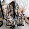 Imitation Cashmere Scarf Girl Fengsen Pixel Flower Double-Sided High-End Warm Shawl