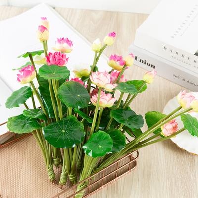 Simulation  Lotus  Flower Small Lotus Leaf Green Plant Hotel Dinner Plate Decoration
