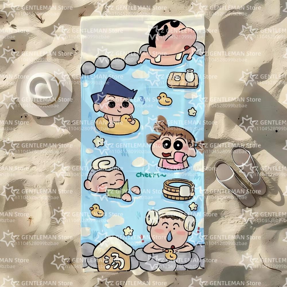 Cartoon C-Crayon S-Shin-chan-S Design Print Towel For Swim Yoga Gym Quick Drying Soft and skin-friendly Beach Towels All-Season