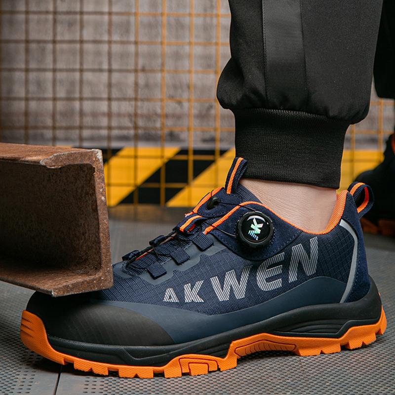 High-Quality Safety Shoes Men'S Anti Smashing Anti Piercing Wear-Resistant Shoes Steel Toe Anti Slip Work Shoes Indestructible