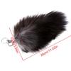 1Pc Bag Pendant Soft Keychain Large Key Ring Chain Fashion Fur Fox Tail Keyring 25CM