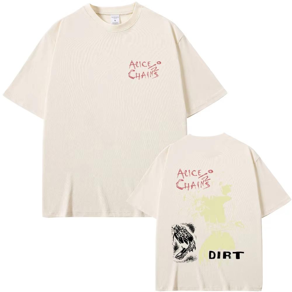 90s Rock Band Alice In Chains Dirt Graphic T-shirts Men Women Gothic Punk Oversize Streetwear Summer Male Fashion Vintage Tshirt