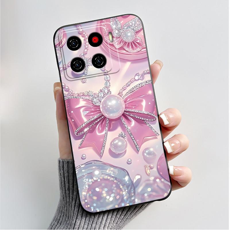 Printing Pattern Case For ZTE Blade A56 Z2473 Nubia A56 Soft Silicone Black Shell Cover For Blade A56 Pro Cute Flower Casing