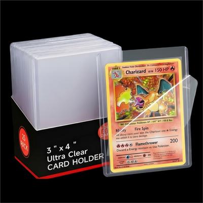 25-100 Stück 7,6 x 10,2 cm Harte Kartenhülle Klar Kratzfest Schutz für Pokemon-Spiel Baseball Sportkarten Handel Schützen Toploader