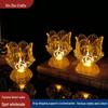Transparent Lotus Candle Lamp for Buddha Altar, Creative PP Electronic Worship Ornament