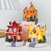 Creative Luminous Small House Resin House Micro Landscape Snow House Window Ornaments Atmosphere Christmas Gift