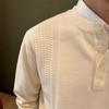 Men's Henley Neck Long Sleeve Knit Sweater: Lightweight British Style for Autumn/Winter