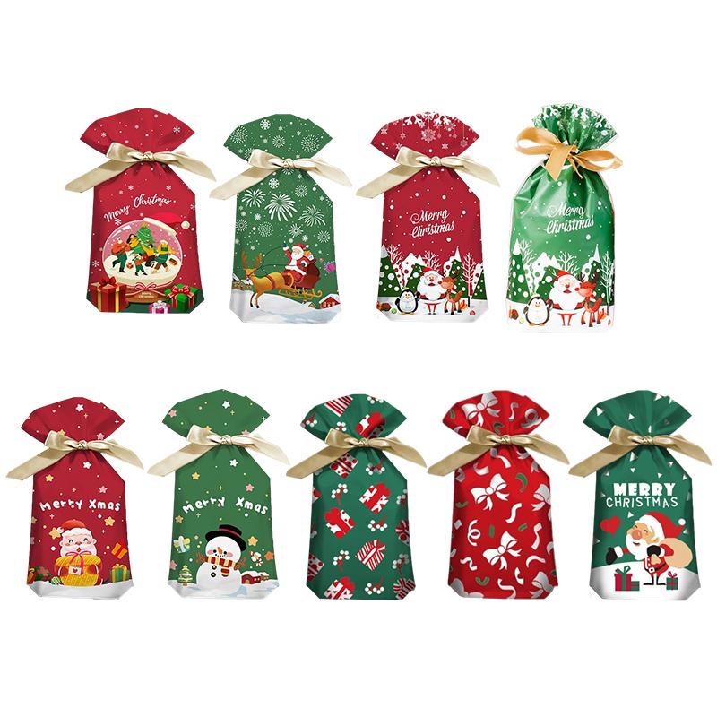 50 Stück/Beutel Kekstüten mit Cartoon-Motiven, Geschenktüten für Feiertage, Äpfel, Neujahr – verschiedene Ausführungen erhältlich