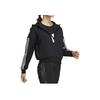 Adidas Three-Stripe Logo Print Hooded Jacket Women Jacket Black HM7046