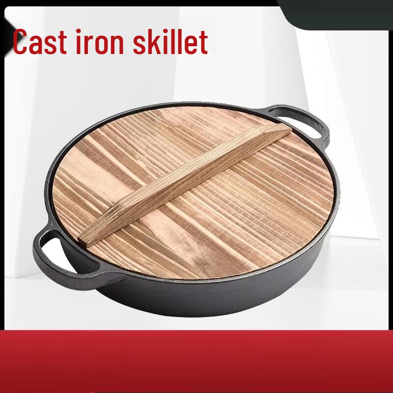 Lilang Thickened Cast Iron Skillet with Double Handles