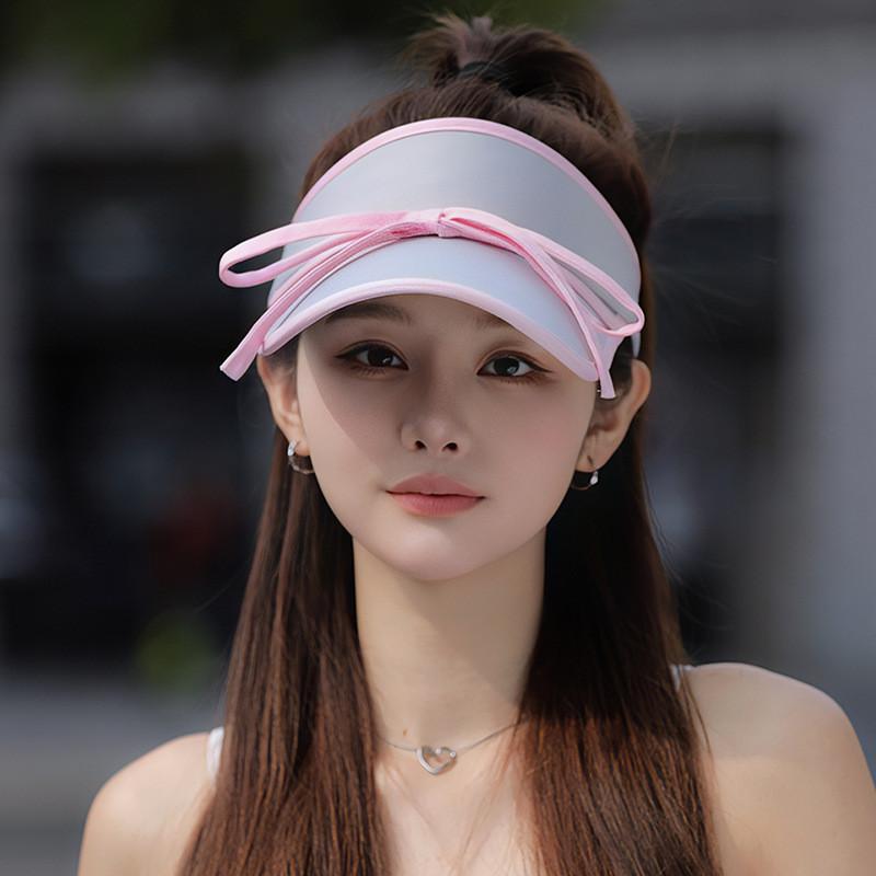 Summer Uv Protection Sun Hat With Butterfly Knot For Women Casual Outdoor Wear