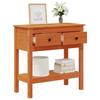 Console Table Wax Brown 75 X 35 X 75 Cm Solid Pine Wood