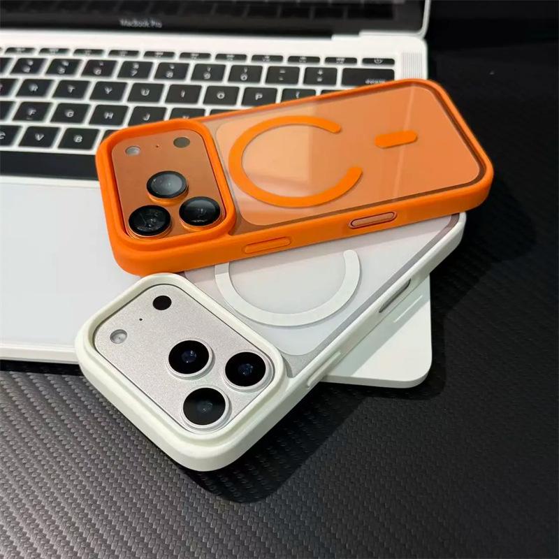 iPhone 17 Magnetic Clear Soft Edge Acrylic Charging Case with Drop Protection