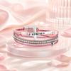 Bunte Seil-Magnet-Wrap-Armbänder Kristall-gewebte Lederarmbänder für Freundin, Ehefrau