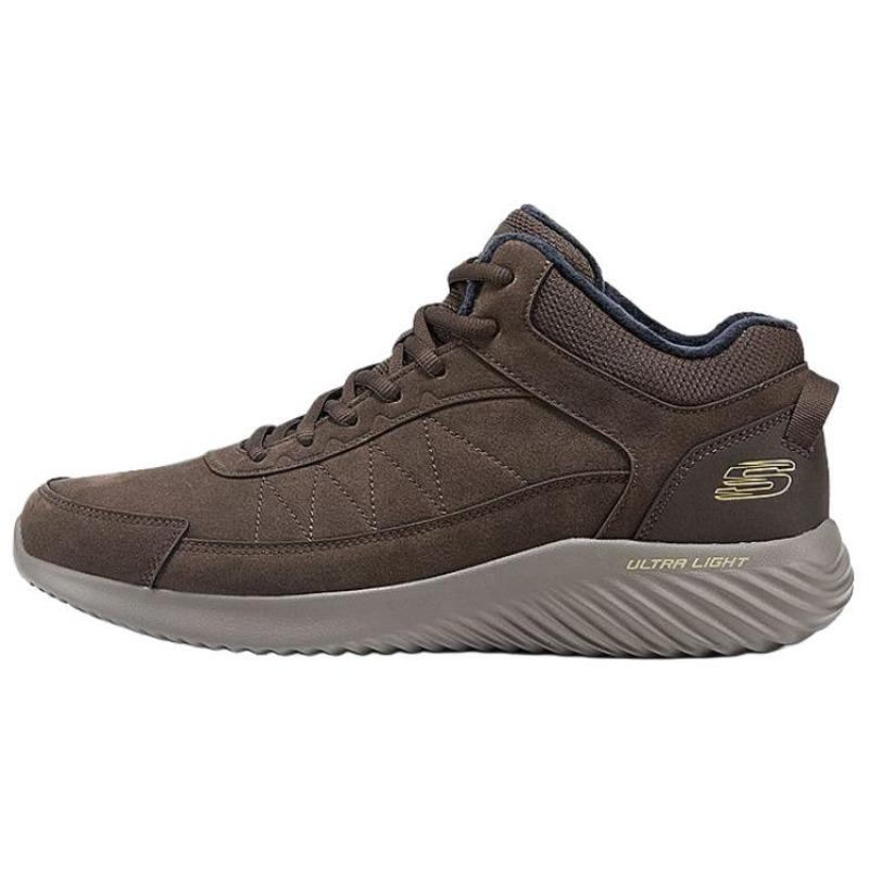 Skechers Bounder Men Versatile Wear-resistant Mid Top Casual Shoes Brown 8790341-CHOC 44