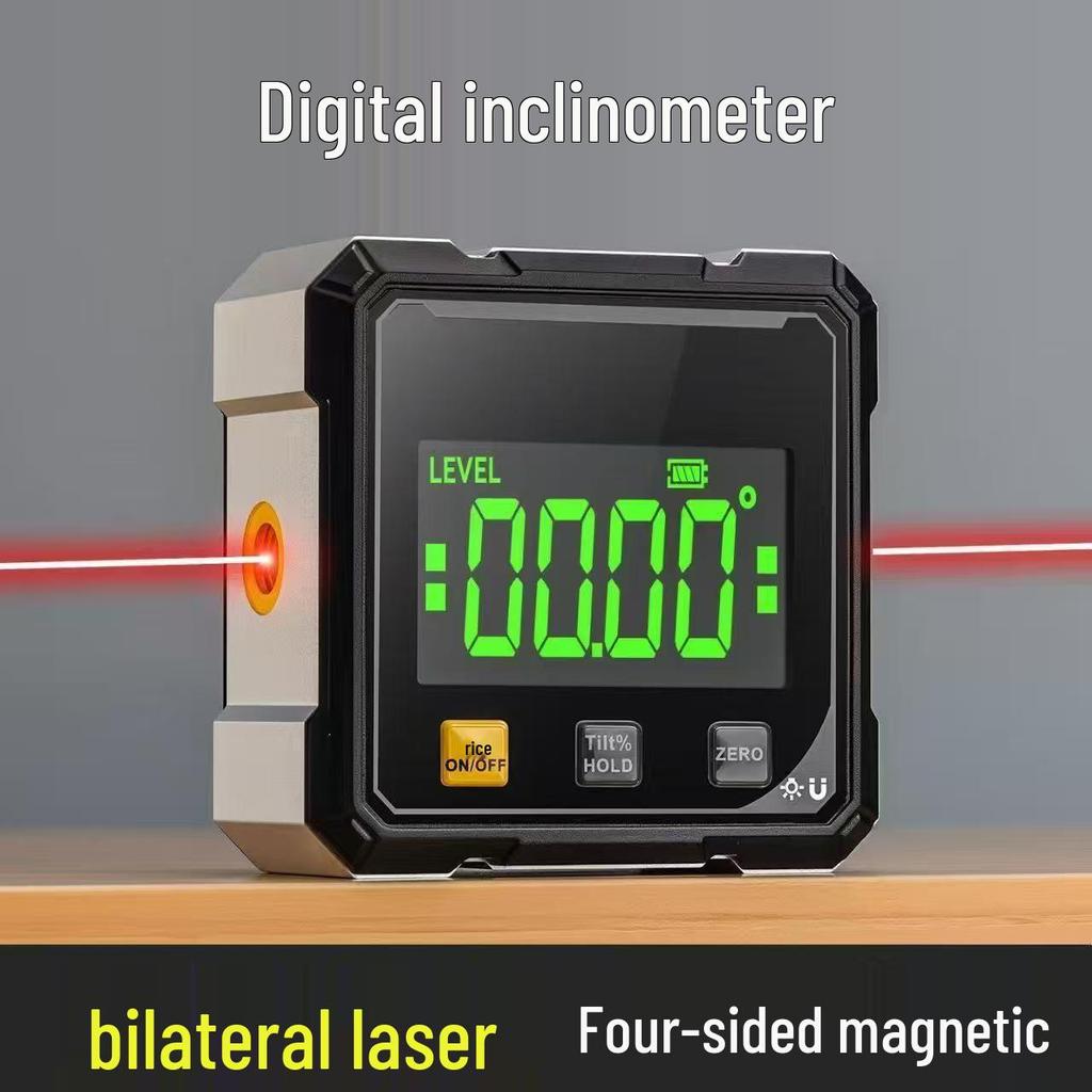 Digital Magnetic Inclinometer with 360° Laser Level