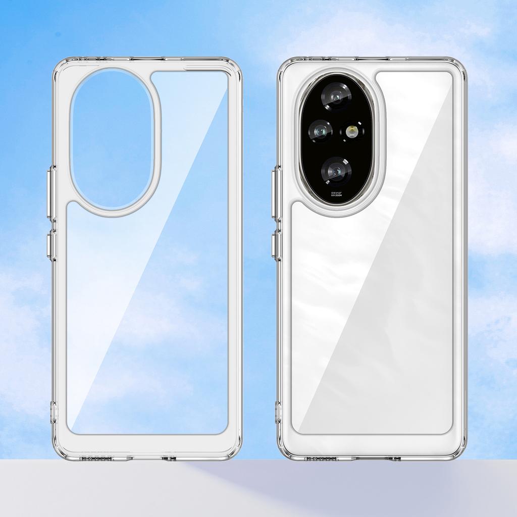 For Honor 200 Pro 5G Transparent Case Electroplating Buttons (Big Rear Lens Hole)