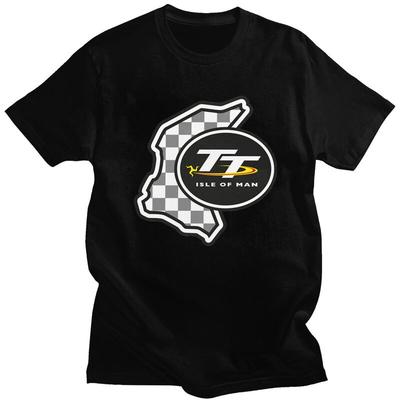 Custom Isle Of Man TT Tshirt for Men Short Sleeve T Shirt Fashion Motorcycle Races Tshirt Pure Cotton Tees Gift