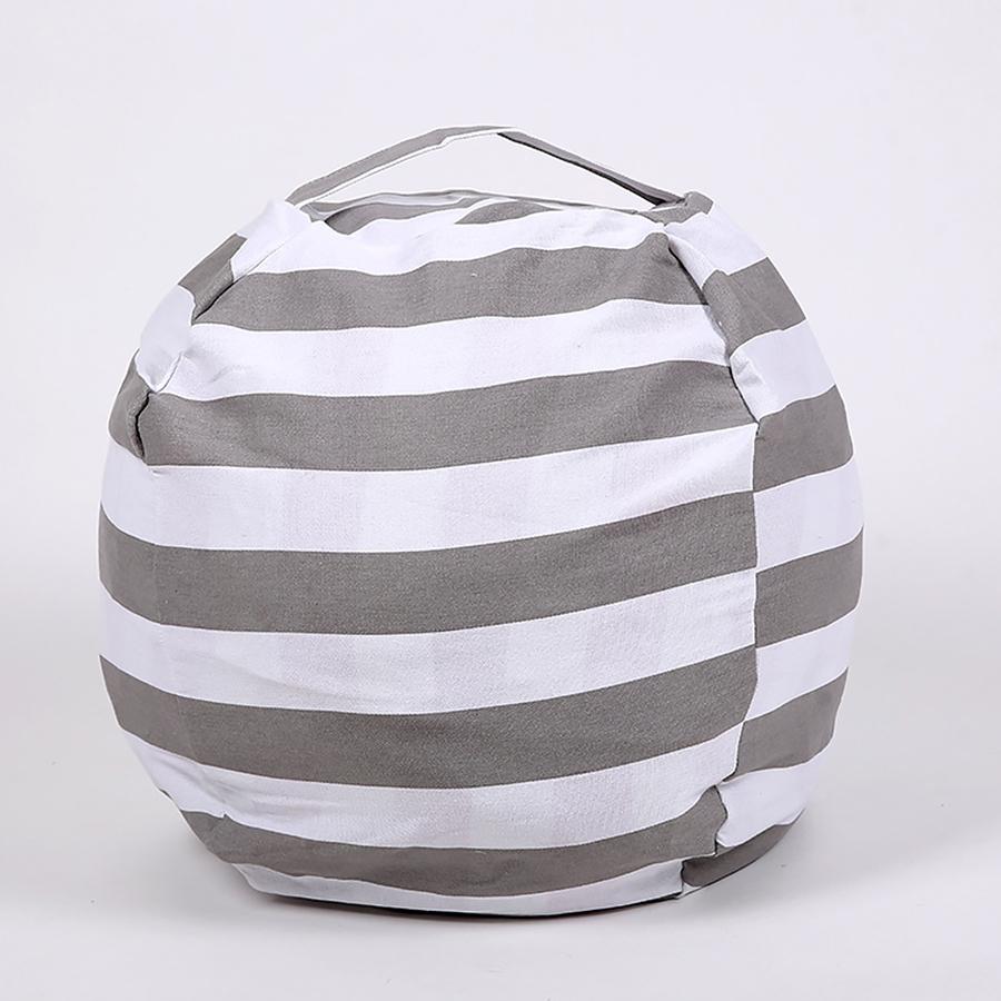 

Детская плюшевая сумка для хранения игрушек, полосатый диван-мешок, вместительная сумка для хранения одеял, дорожная сумка на молнии L