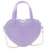 Women's New Mini Crossbody Chain Shoulder Bag Fashion Love Shape Candy Color Jelly Single Shoulder Bag Handbag Women's Satchel