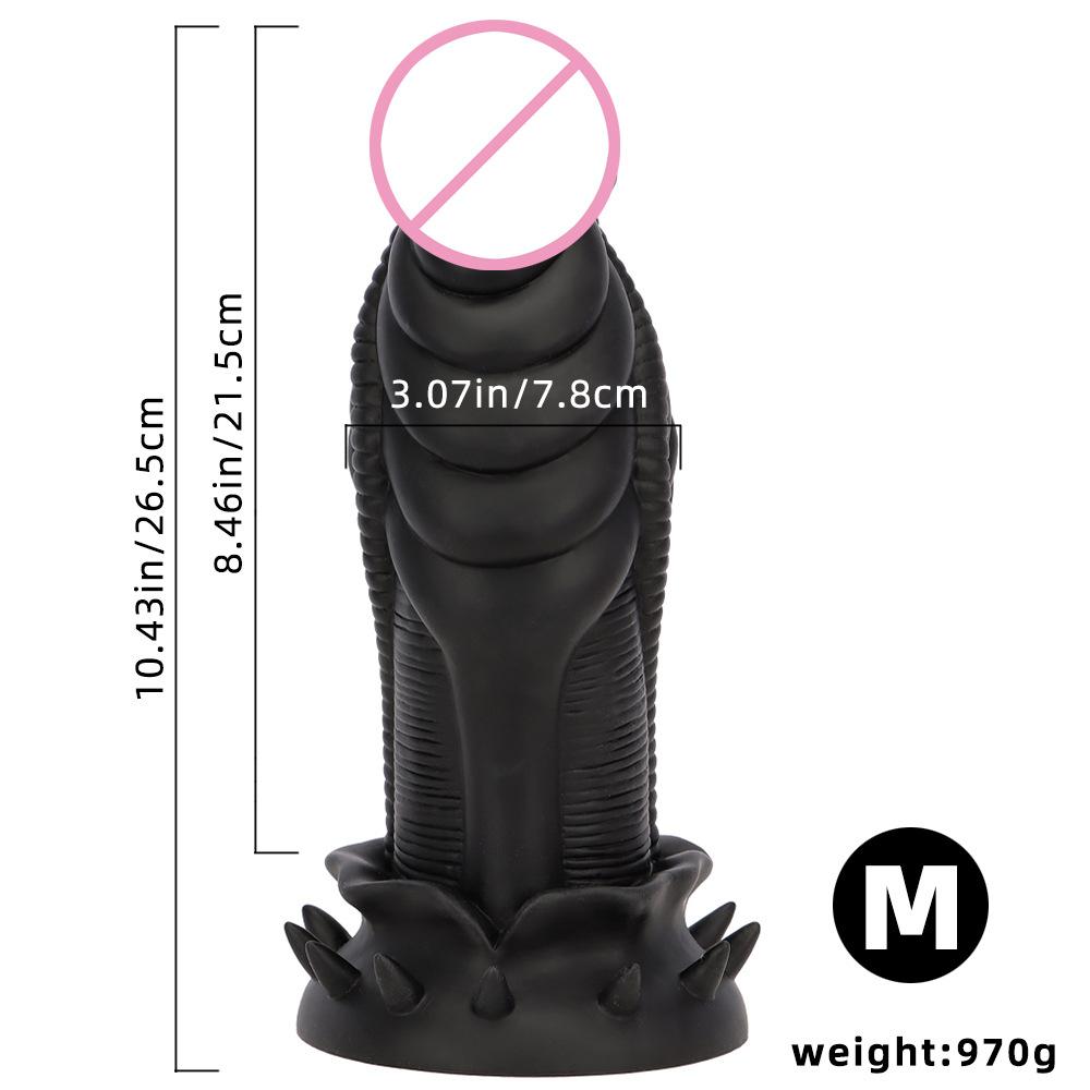 Super Large Liquid Silicone Egg Soft Anal Expansion Trainer with Irregular Large Anal Plug and Large Penis SM