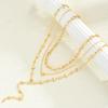 3 Pcs/Set Heart Long Y-Shaped Tassel Crystal Necklaces for Women Vintage Unique Design Beads Chain Necklace Daily Wear Jewelry