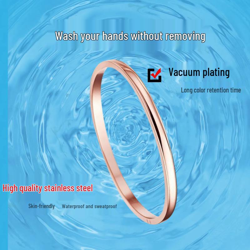 Damen Armband aus plattiertem Titan-Edelstahl - Nicht verblassend, Hochwertiges Design, Gebogene Verzierungen.