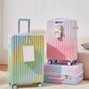 Stylish Gradient Luggage with Cup Holder & USB