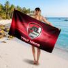 AZ Alkmaar Benutzerdefiniertes Strandtuch, Personalisierter Namens-Textdruck, Fußballlogo Weiches Schnelltrocknendes Handtuch Urlaubsgeschenk