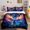 Colorful Phoenix Art Decoration Set Soft Comfortable Duvet Cover Bedding Set Included 1*Duvet Cover & 2*Pillowcases, Gift
