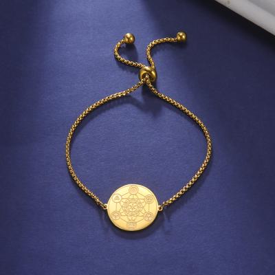 Double Sided Solomon Hexagram Pendant Titanium Steel Bracelet For Women Delicate And Elegant