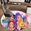 1 Stück Anime-Design Runder Teppich - Bürostuhlmatte, Rutschfester Teppich für Heimdekoration, Wohnzimmer, Schlafzimmer, Spielzimmer