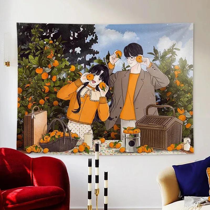 Couple Sweet Life Tapestry Office Living Room Tapestry Home Wall Decoration Tapestry
