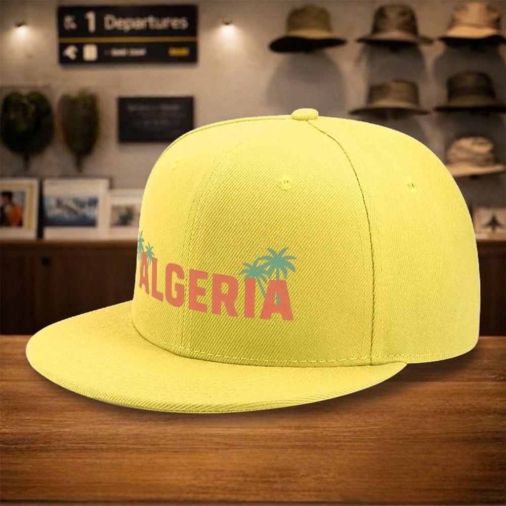 Algeria Palm Trees Graphic Baseball Cap Unisex Polyester Casual Street Style Adult Headwear