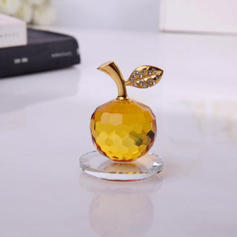 Crystal Apple Christmas Eve Craft Souvenirs Gifts Counter Decoration Ornaments for Home Decorations