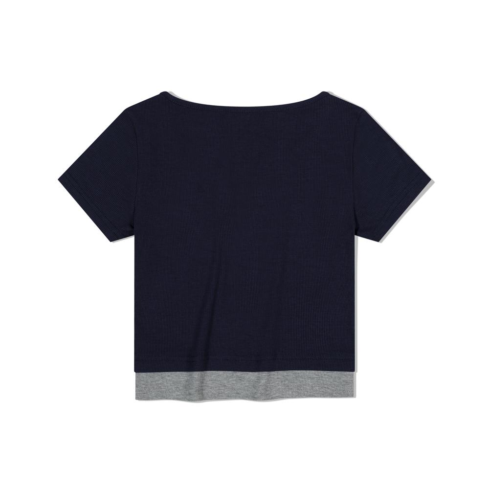 MOAA Layered Henley Tee (Navy)