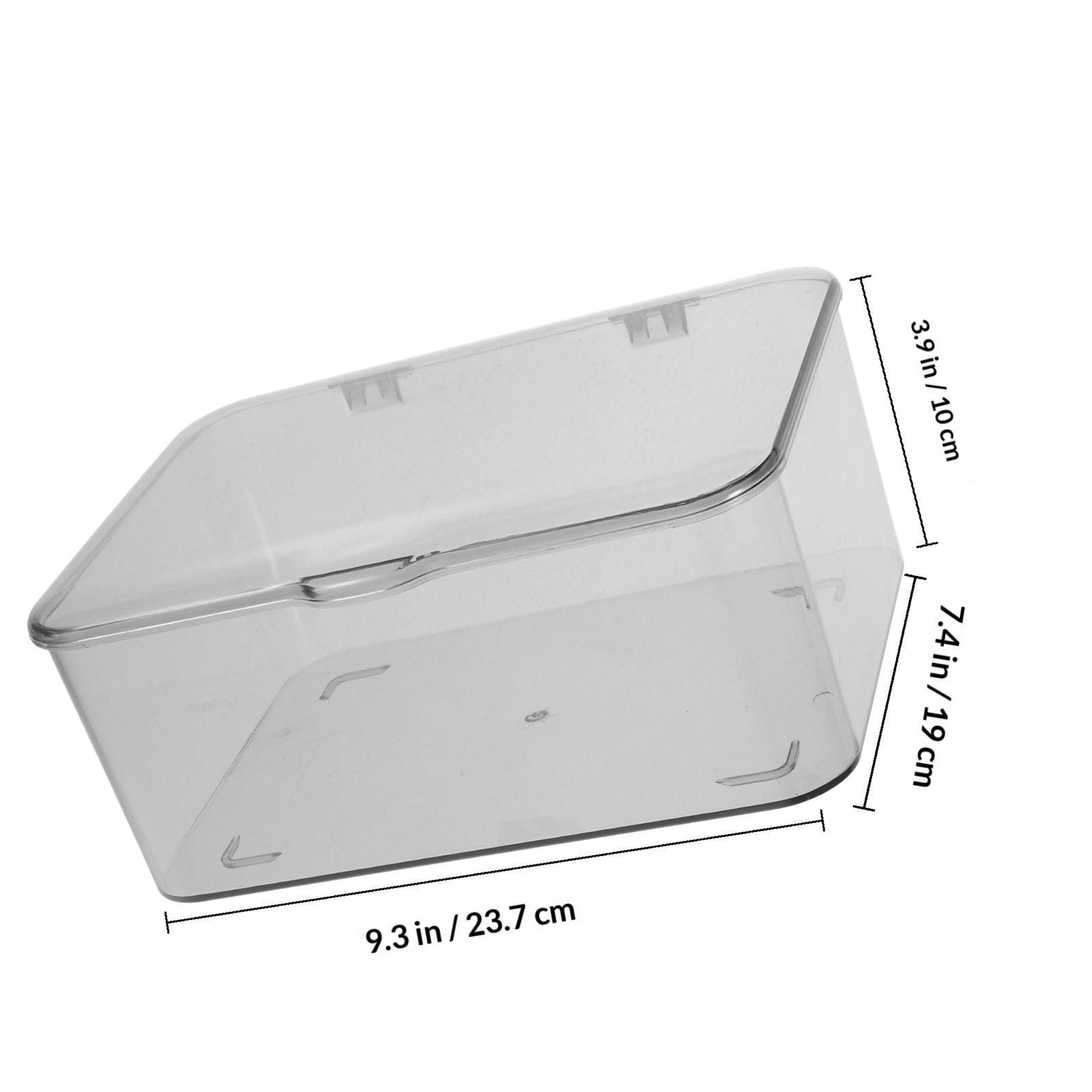 

Transparent Desk Organizer Box with Lid Office Supplies Storage Container Jewelry Craft Small Items Storage Grey серый
