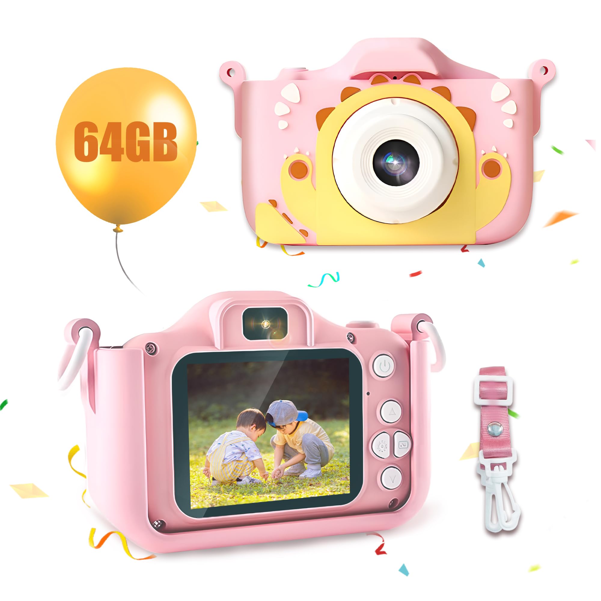 

64G Kids 40 Million Digital Toy 8x 1080P Японская инструкция по эксплуатации Розовый [Amazon.jp Exclusive] Камера, Детская камера, Пиксели, Детская камера,