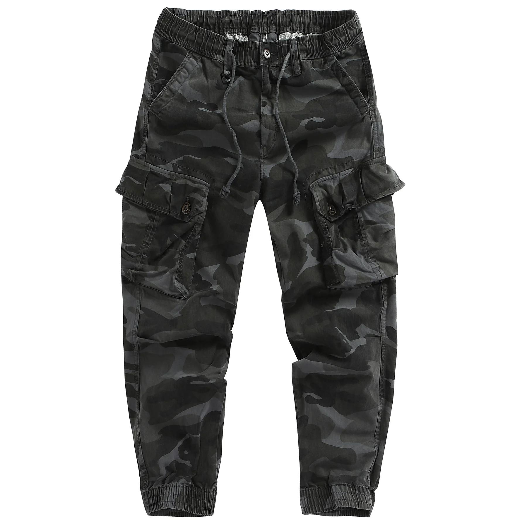 

Камуфляжні повсякденні штани карго чоловічі модні з багатьма кишенями вуличний одяг вільні штани чоловічі джогери бавовняні мілітарі для щоденного носіння 30 сірий