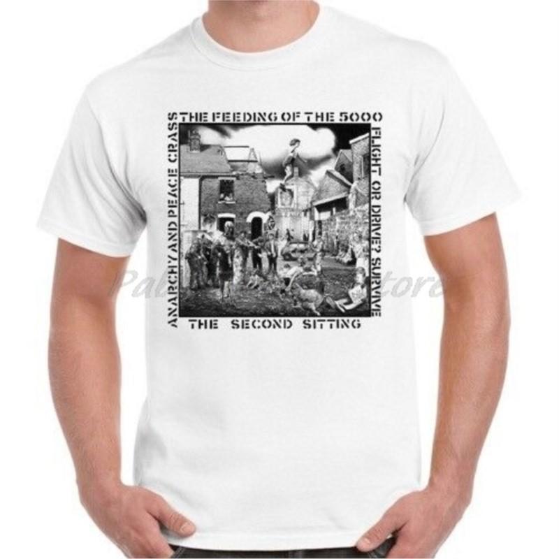 

Crass The Feeding Of The 5000 Retro T Shirt men cotton tshirt summer brand tshirt bigger size drop shipping S
